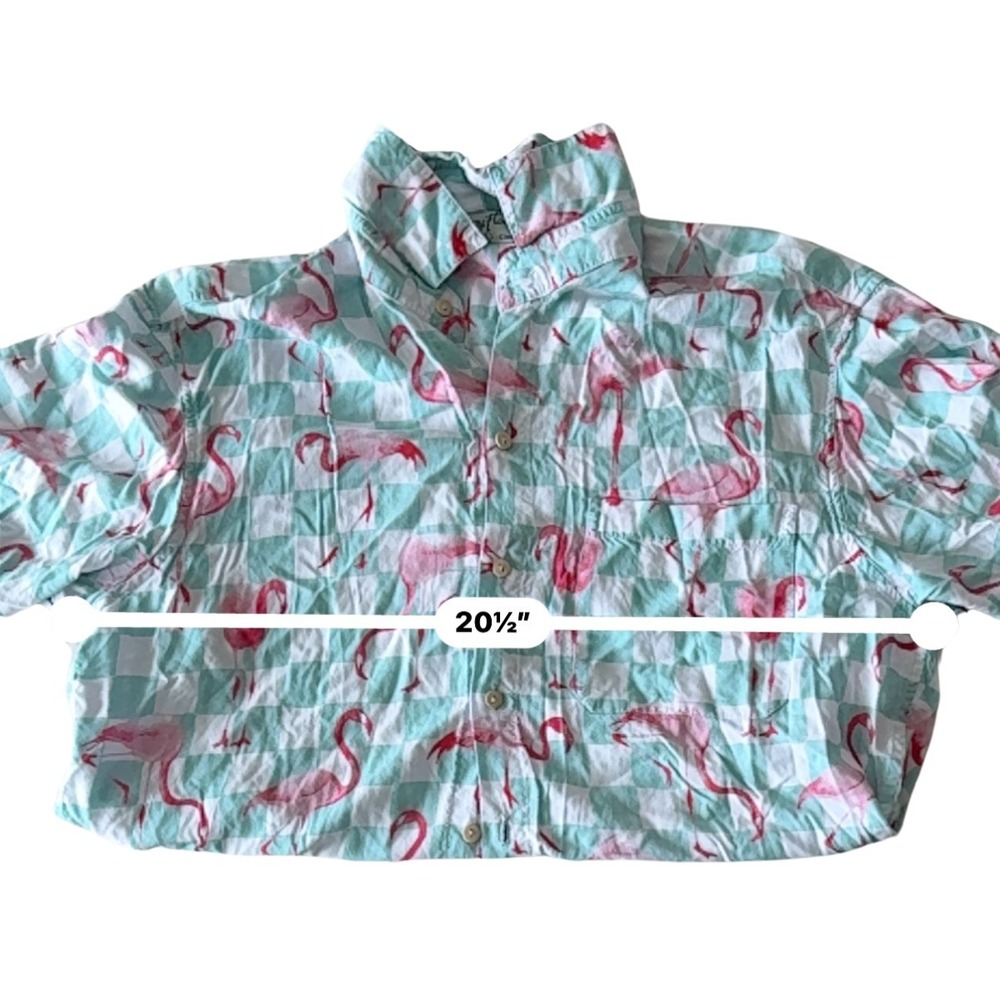 Kenny Flowers Coastal Prep Flamingo Resort Camp Shirt Tropical Mens L Resort - Picture 8 of 8